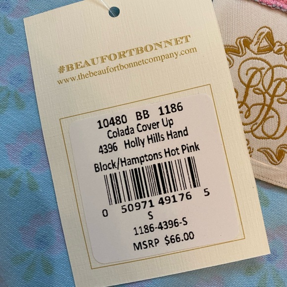 NWT TBBC Colada Holly Hills V-Neck Short Sleeve Printed Cotton Cover-Up Size S - Picture 5 of 10